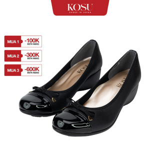  Giày da đế xuồng KOSU đính nơ cao 4,5cm giày búp bê thiết kế trẻ trung Nhật Bản 24422 