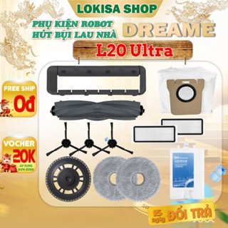 Phụ kiện Robot Hút Bụi Dreame L20 Ultra - Phụ kiện khăn lau, màng lọc bụi, chổi cạnh, túi rác cho robot L20 Ultra