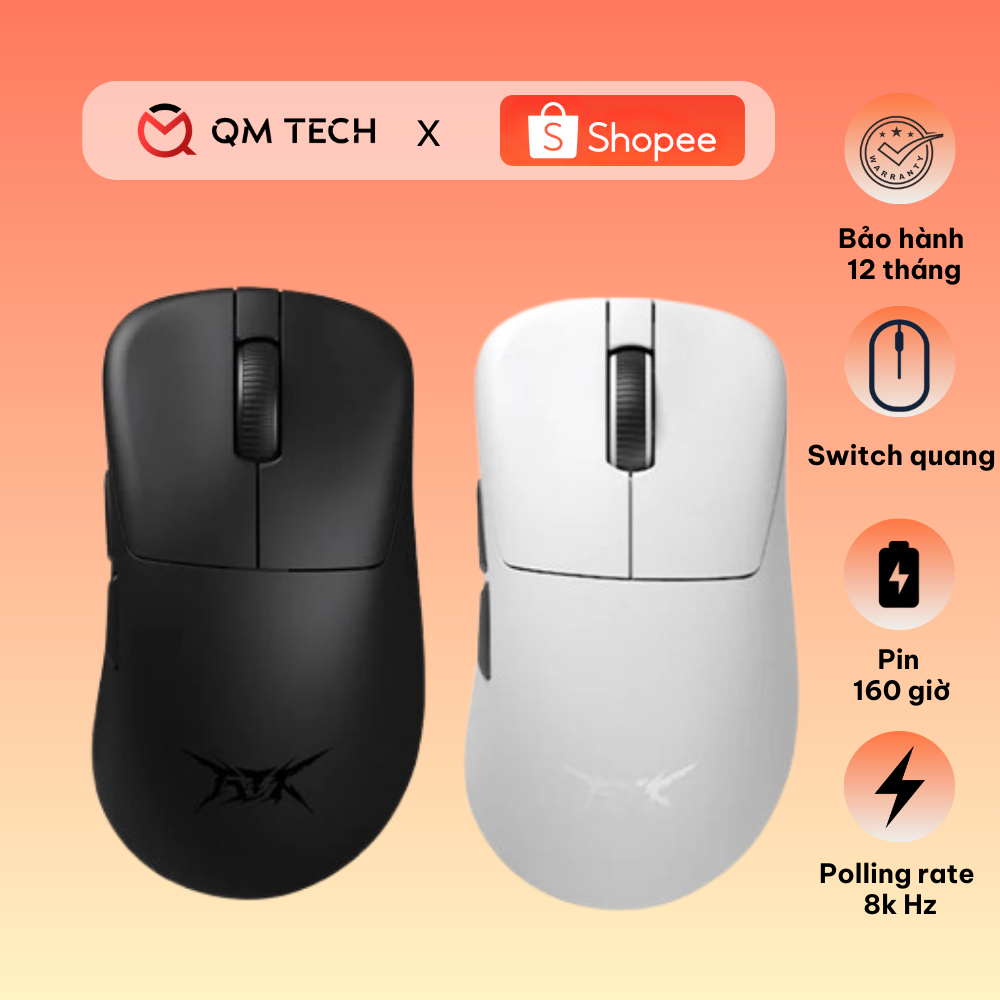 Chuột chơi game không dây công thái học ATK Z1 V2 8K Polling Rate - QMTECH STORE