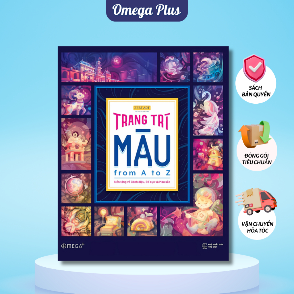  Sách Trang Trí Màu: From A To Z - Nền Tảng Về Cách Điệu Bố Cục Và Màu Sắc - Một Ấn Phẩm từ Zest Art  Omega Plus  