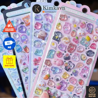   957  Sticker Hình Dán Trang Trí DIY Nổi 3D Chất Liệu Nhựa PVC 