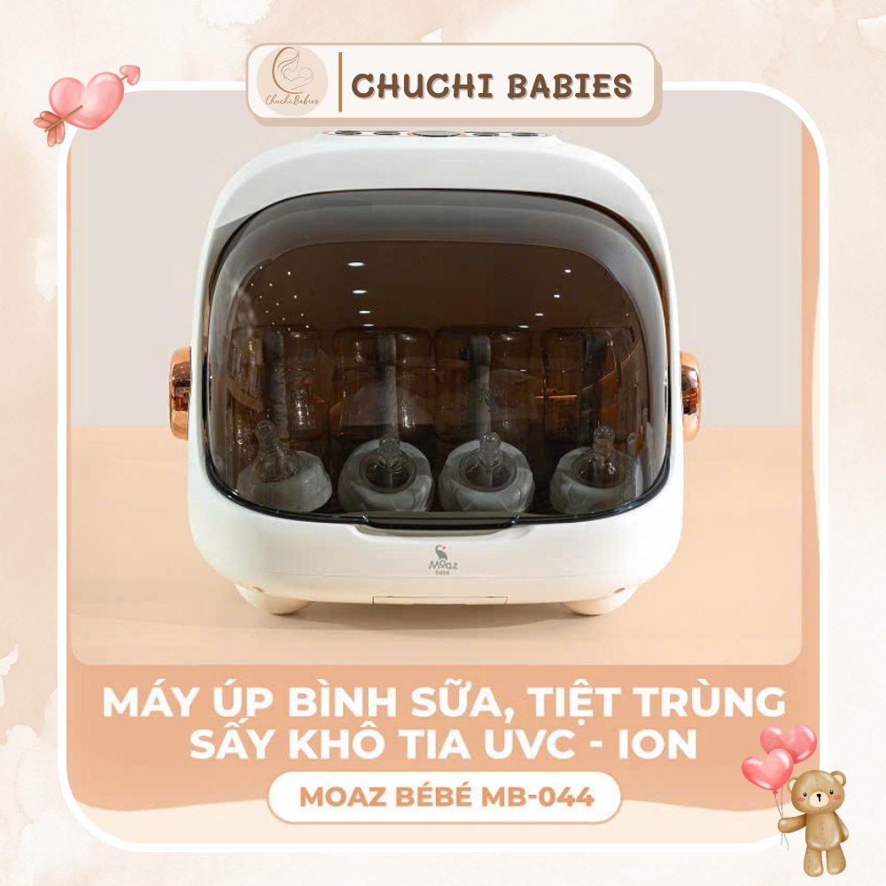 Máy úp bình sữa, tiệt trùng sấy khô Moaz Bebe Mb044