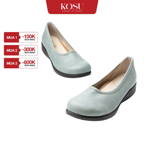 Giầy da KOSU nữ cao 2,5cm, giày Oblique Toe nhẹ êm Nhật Bản KS-23130