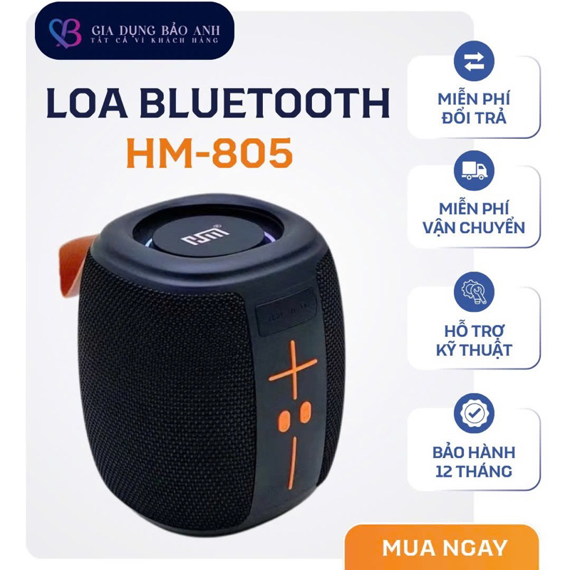 Loa Bluetooth Mini HM805 Chống Nước Công Suất 5W Siêu Trầm  - Siêu Sale