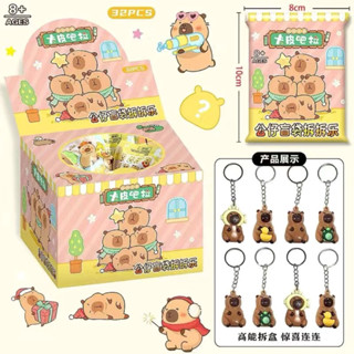 (Size 3,5-4cm) Hộp 32 túi mù kuromi, capybara, labubu dễ thương cho bé, túi mù theo chủ đề có thể tái sử dụng nhiều lần