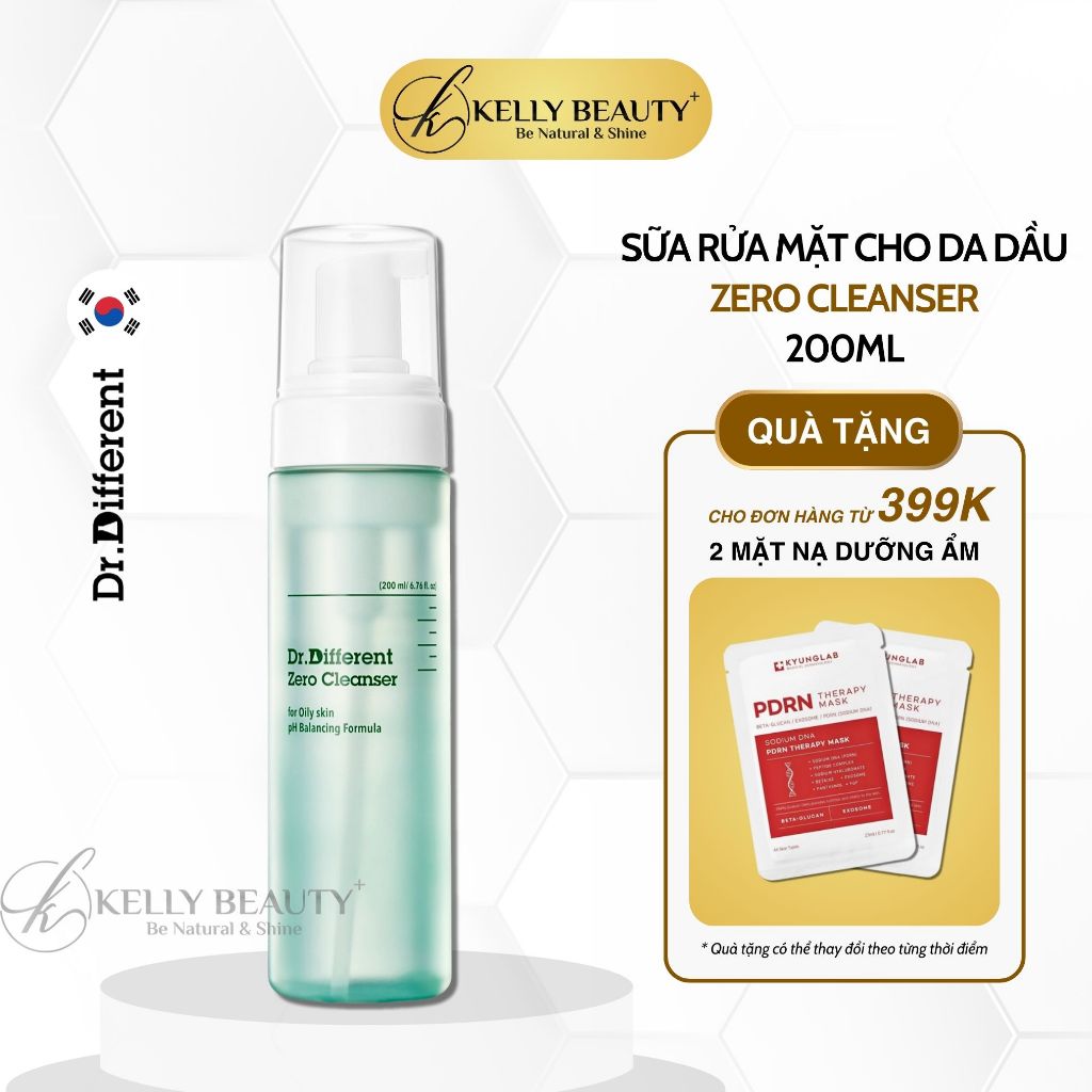 Sữa Rửa Mặt Cho Da Dầu Dr.Different Zero Cleanser For Oily Skin | Kelly Beauty