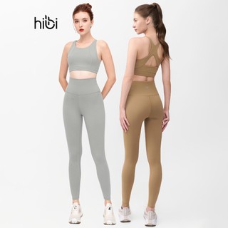  Set Đồ Tập Yoga Luxury Hibi Sports H138 Áo Bra Khoét Lưng Tam Giác Kèm Mút Ngực 