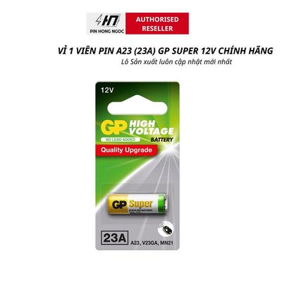 Pin A27 GP 12V Chính Hãng – Vỉ 1 Viên – Pin Điều Khiển Cửa Cuốn Siêu Bền