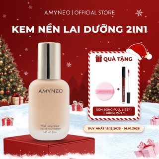  Kem Nền AMYNEO Mist Long Wear Liquid Foundation Kem Nền Kiềm Dầu Lâu Trôi Mỏng Nhẹ Tự Nhiên 30ml 