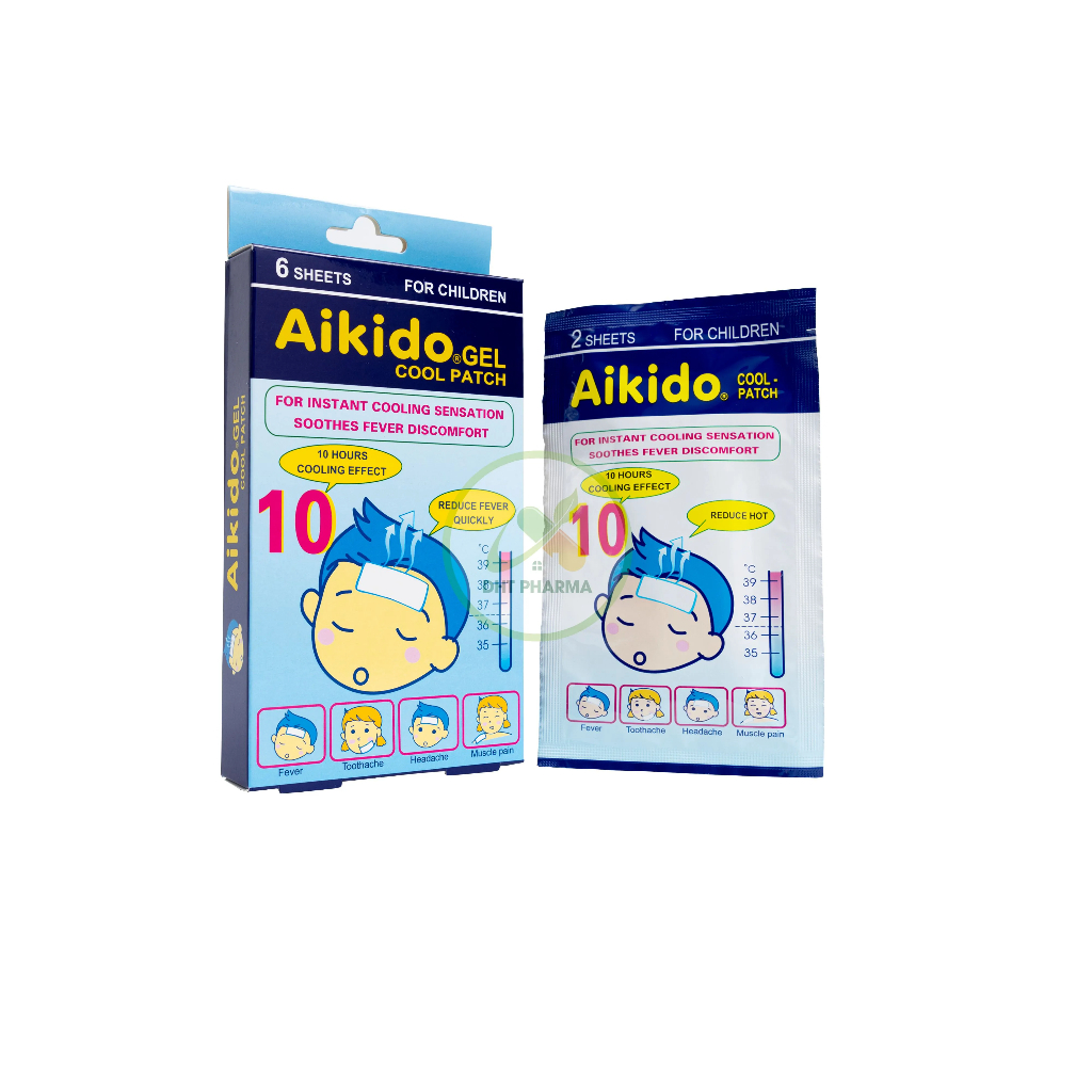 Miếng dán hạ sốt Aikido  hộp 6 miếng