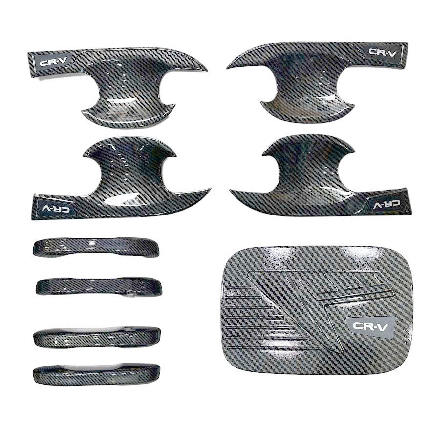 Ốp Tay Cửa CRV 2023 2024 2025 2026 ( Cacbon ) - Ốp Chống Xước Cửa Nắp Xăng Honda CRV