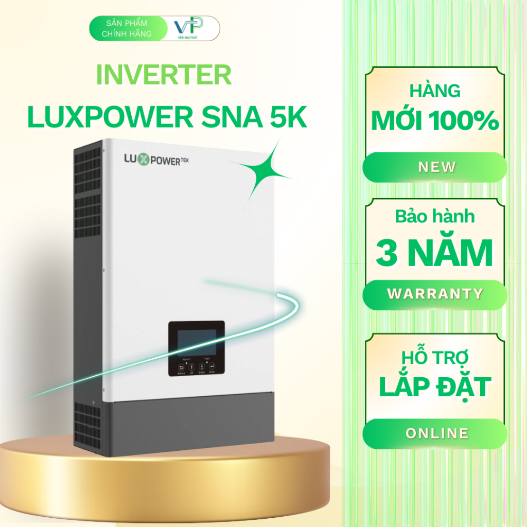 Inverter Luxpower SNA 5kW 1 Pha – 2 MPPT – Pin 48V – Zero Export – Backup <10ms