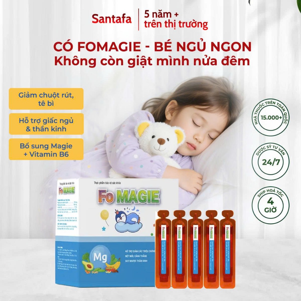 Magie B6 Santafa - Hỗ trợ giảm các triệu chứng do thiếu Vitamin B6, giảm căng thẳng, mệt mỏi - Hộp 2