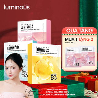   LIVE  COMBO 3 Hộp Mặt Nạ Giấy COLORKEY LUMINOUS B3 Thế Hệ Mới Hỗ Trợ Dưỡng Sáng 30ml  Miếng 