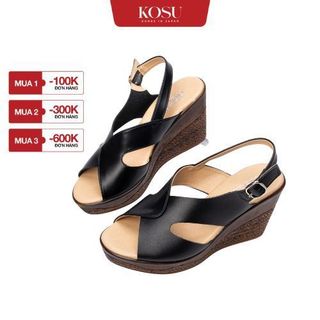  Sandal đế xuồng Yui 9cm Kosu K-25060 dép xăng đan nữ công sở mang nhẹ êm chống trơn trượt Nhật Bản 