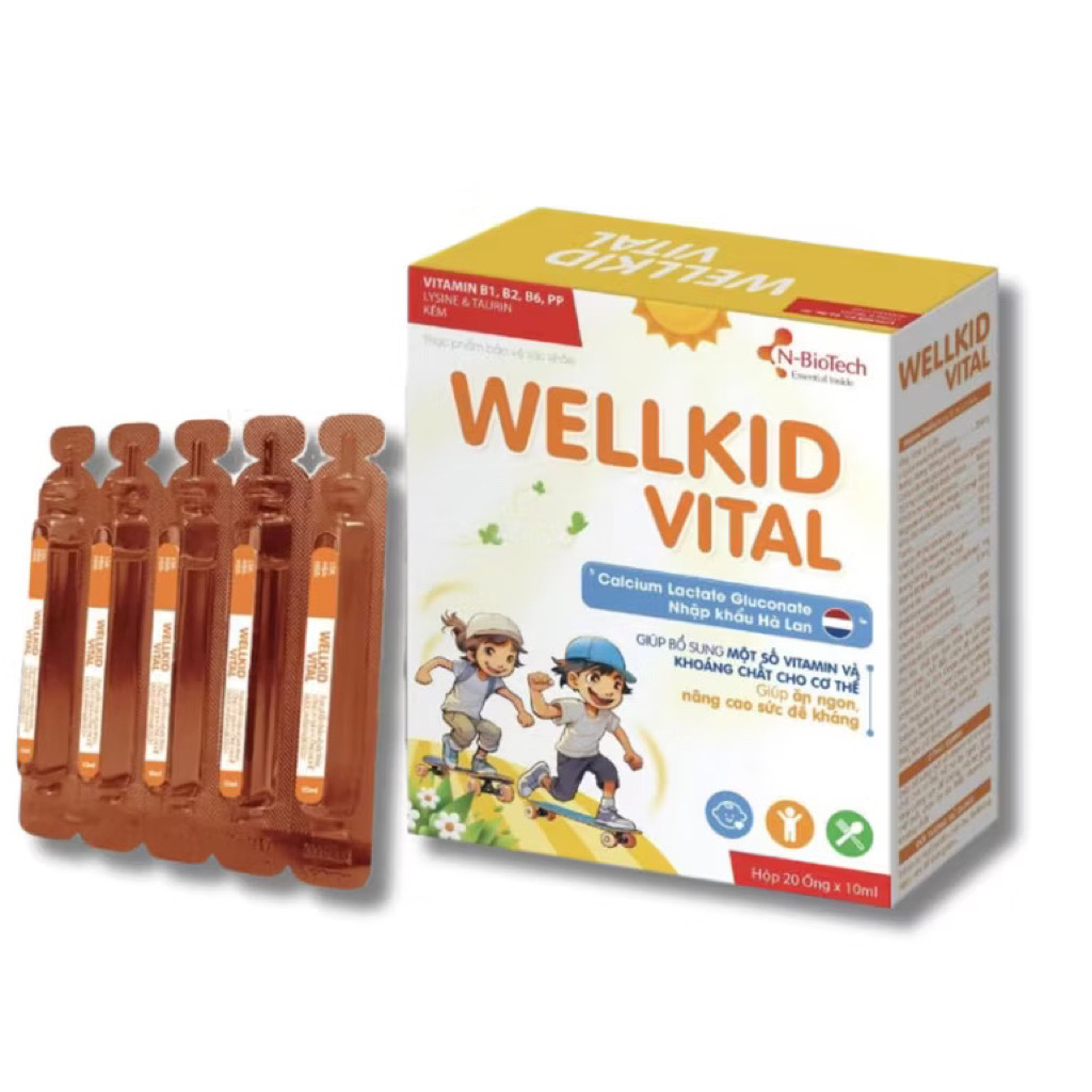 [CHÍNH HÃNG]Vitamin tổng hợp cho bé Bổ Sung 13 Loại Vitamin Và Khoáng Chất Cho Bé (Hộp 20 ống)N-Biot