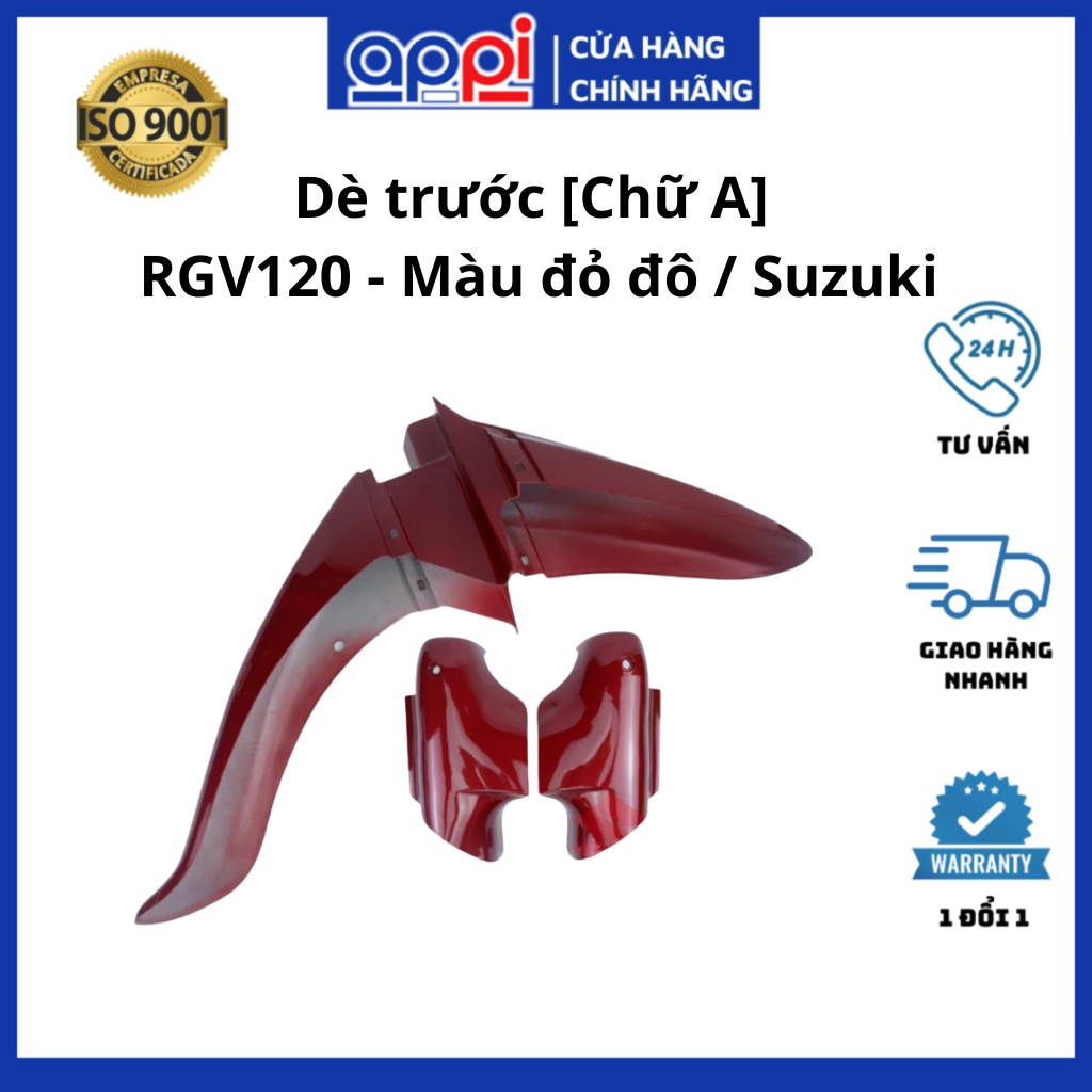 Bộ dè trước [Chữ A] xipo | Chắn bùn sport RGV120 chính hãng Suzuki 53111/81/82