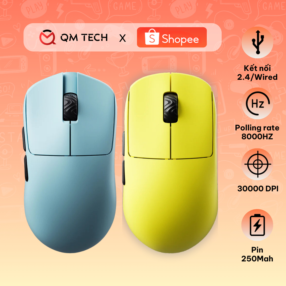 Chuột chơi game không dây siêu nhẹ Scyrox V6 | V8 - QMTECH STORE