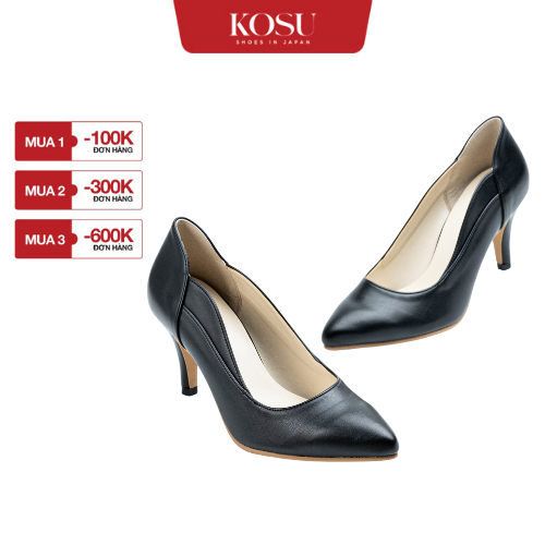 Giầy da KOSU mũi nhọn cao 7cm, giày Scarpin cách điệu công sở nữ 2015