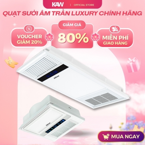 Quạt Sưởi Âm Trần TLC KAW 4IN1 Tích Hợp Đèn LED, Làm Ấm, Thông Gió, Chiếu Sáng, Điều Khiển Tự Động, Bảo Hành 24 Tháng