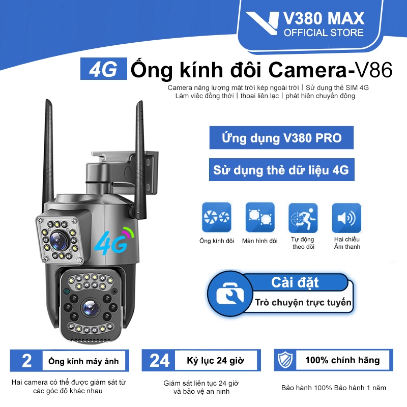 V380 MAX camera 360  Trong nhà và ngoài trời an ninh IP ống kính kép HD 1080P