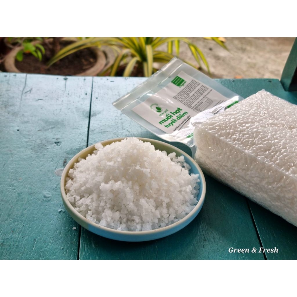 Muối hạt Tuyết Diêm| Muối Biển| Muối thô không iot| Muối hạt 1kg