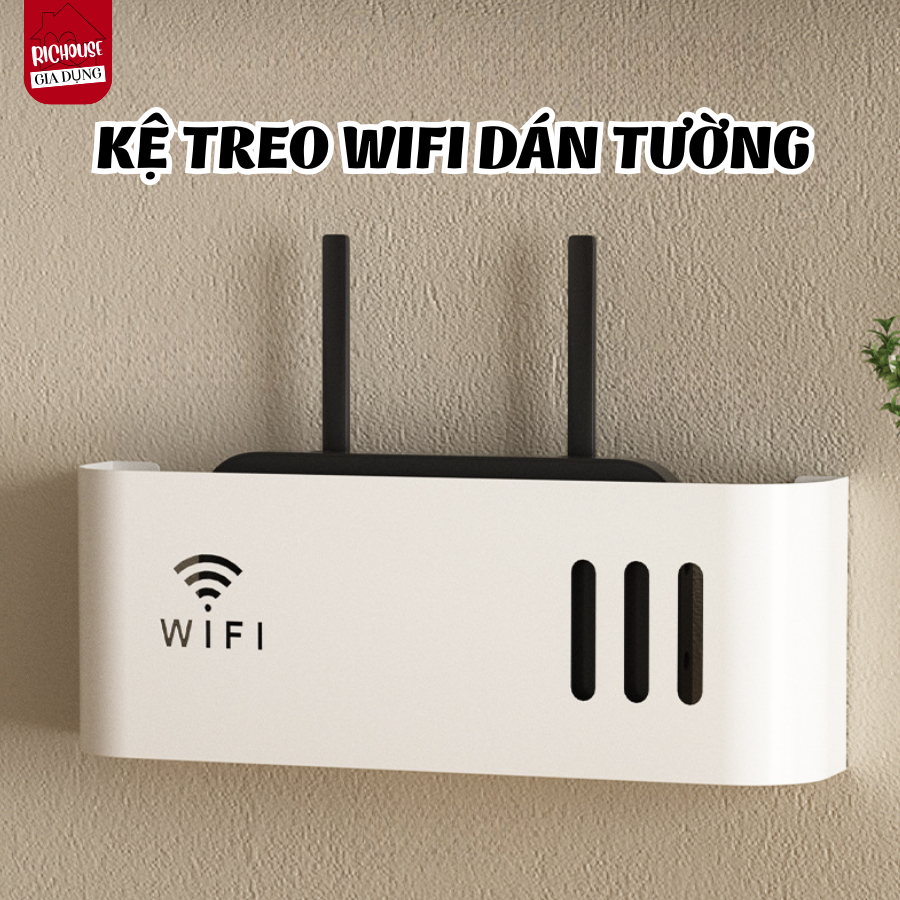 Kệ đựng wifi treo tường, Kệ wifi đặt modem, đầu kỹ thuật số, ổ cắm điện, chất liệu nhựa ABS
