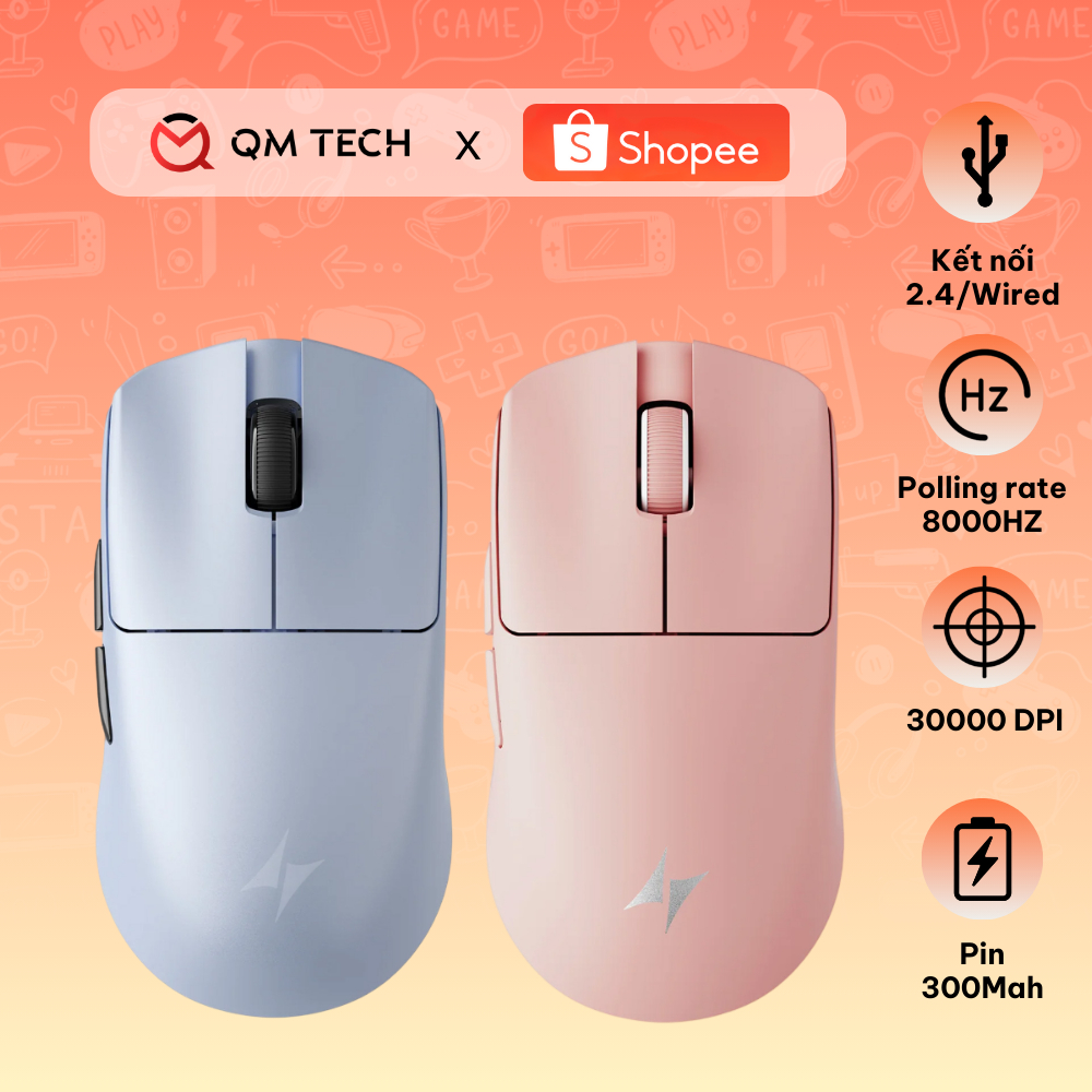 Chuột chơi game ATK F1 V2 Ultimate siêu nhẹ 35g form tay nhỏ | Extreme