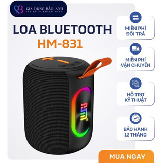 Loa Bluetooth HM831 RGB Công Suất 8W , Dễ Mang Theo Âm Siêu Trầm  - Siêu Sale