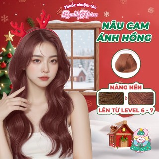  Thuốc nhuộm tóc màu NÂU CAM ÁNH HỒNG thuốc nhuộm tóc không cần tẩy tóc kem nhuộm tóc tại nhà Buddyhairs tặng kèm dụng 
