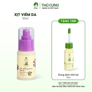 Xịt Viêm Da, Ghẻ, Nấm Ngứa Chó Mèo PE4U 50ml - Giúp Giảm Ngứa, Khử Khuẩn, Hỗ Trợ Phục Hồi da