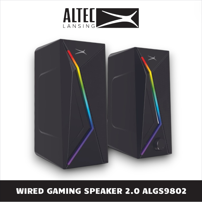 Loa Vi Tính Gaming 2.0 Có Dây (USB + 3.5mm) LED RGB ALTEC LANSING ALGS9802