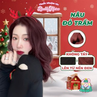  Thuốc nhuộm tóc màu NÂU ĐỎ TRẦM NÂU ĐỎ ĐẤT thuốc nhuộm tóc không cần tẩy kem nhuộm tóc tại nhà Buddyhairs tặng kèm dụn 