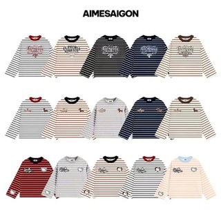 [ Hoả Tốc HN ] Aimesaigon Áo Thun Tay Dài Sọc Ngang Thun Borip, Áo Khoác Cardigan Basic Trơn JUSTDUN