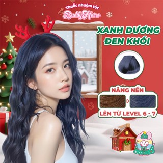  Thuốc nhuộm tóc màu XANH DƯƠNG ĐEN KHÓI XANH ĐEN KHÓI thuốc nhuộm tóc không cần tẩy kem nhuộm tóc tại nhà Buddyhairs 
