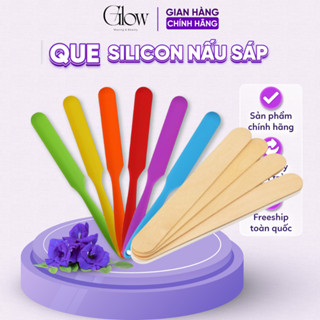 Que Silicon, Que Gỗ Phết Sáp Wax Lông GLOWWAXING Tái Sử Dụng Nhiều Lần Tiện Lợi