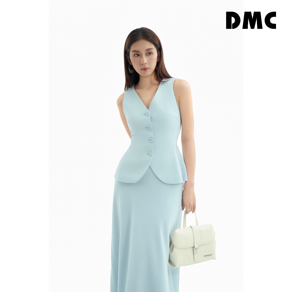 Áo ghile nữ xanh thời trang DMC (Blue Woven Waistcoat)