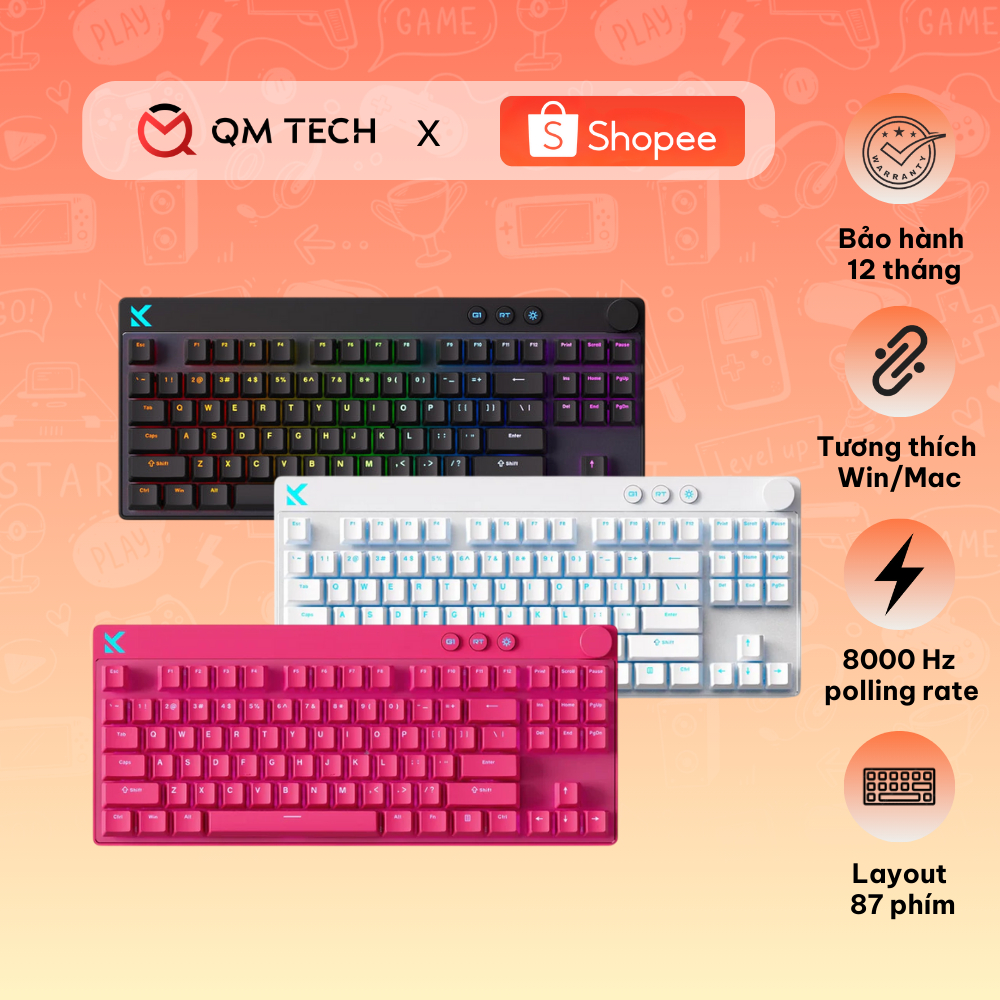 Bàn phím chơi game Mchose Mix87 HE Rapid Trigger - QMTECH STORE