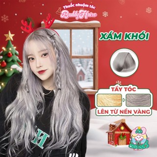  Thuốc nhuộm tóc màu XÁM KHÓI thuốc nhuộm tóc cao cấp kem nhuộm tóc tại nhà Buddyhairs tặng kèm Thuốc tẩy tóc Buddyhair 