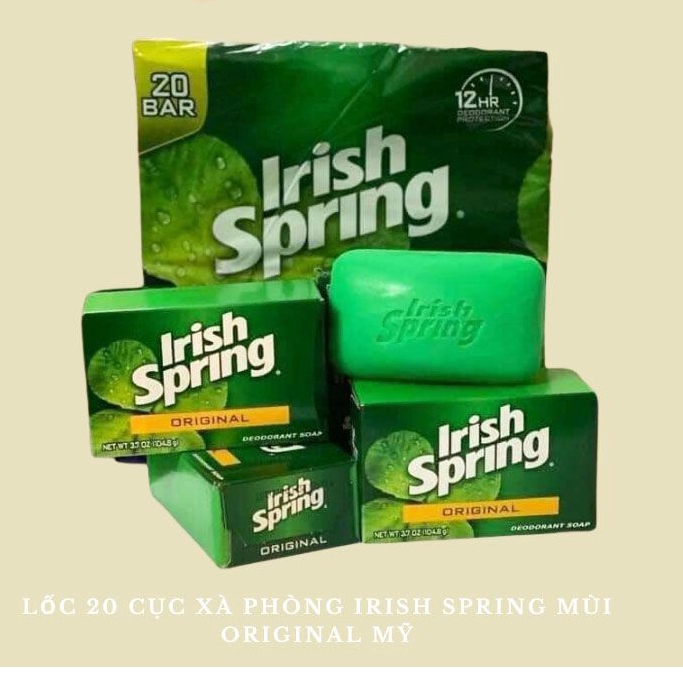 Lốc 20 Cục Xà Phòng Irish Spring Mùi Original Mỹ