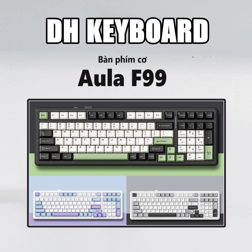 (NEW- SẴN) AULA F99 / LINGBAO K98 -Bàn phím cơ không dây FULLSIZE  - Hotswap - LED RGB-pin8k | BigBuy360 - bigbuy360.vn