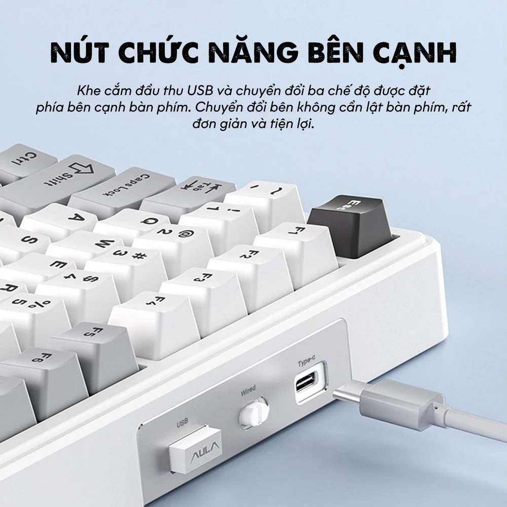 (NEW- SẴN) AULA F99 / LINGBAO K98 -Bàn phím cơ không dây FULLSIZE  - Hotswap - LED RGB-pin8k | BigBuy360 - bigbuy360.vn