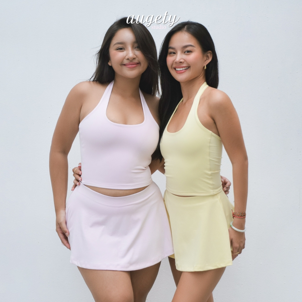Áo Croptop Dây Choàng Cổ Kiểu Yếm Ôm Hở Lưng Augety Studio BELLE HALTER Top | BigBuy360 - bigbuy360.vn