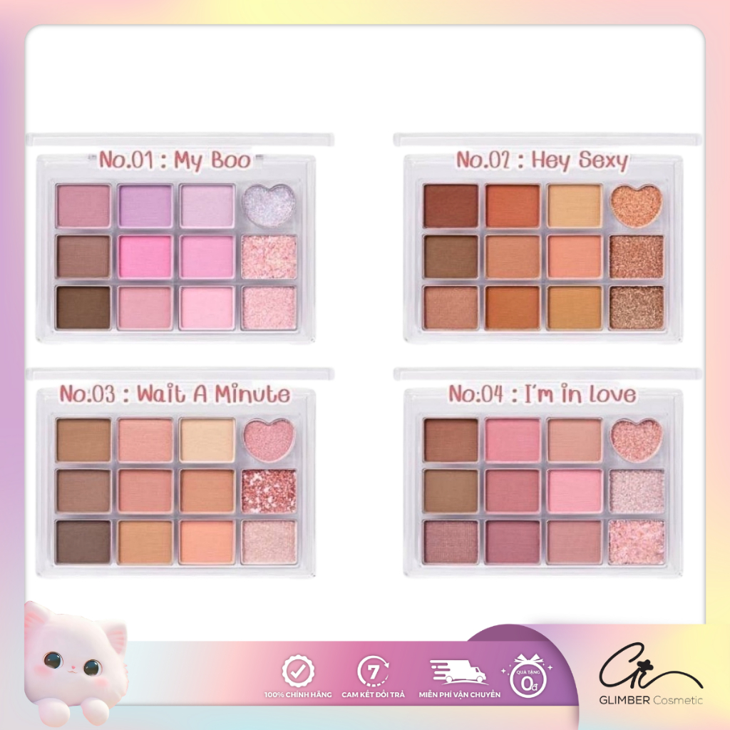 Màu Mắt Odbo OD2019 Real Heart Color Thái Lan Màu Sắc Đáng Iu Đa Dạng Đi Học Đi Làm