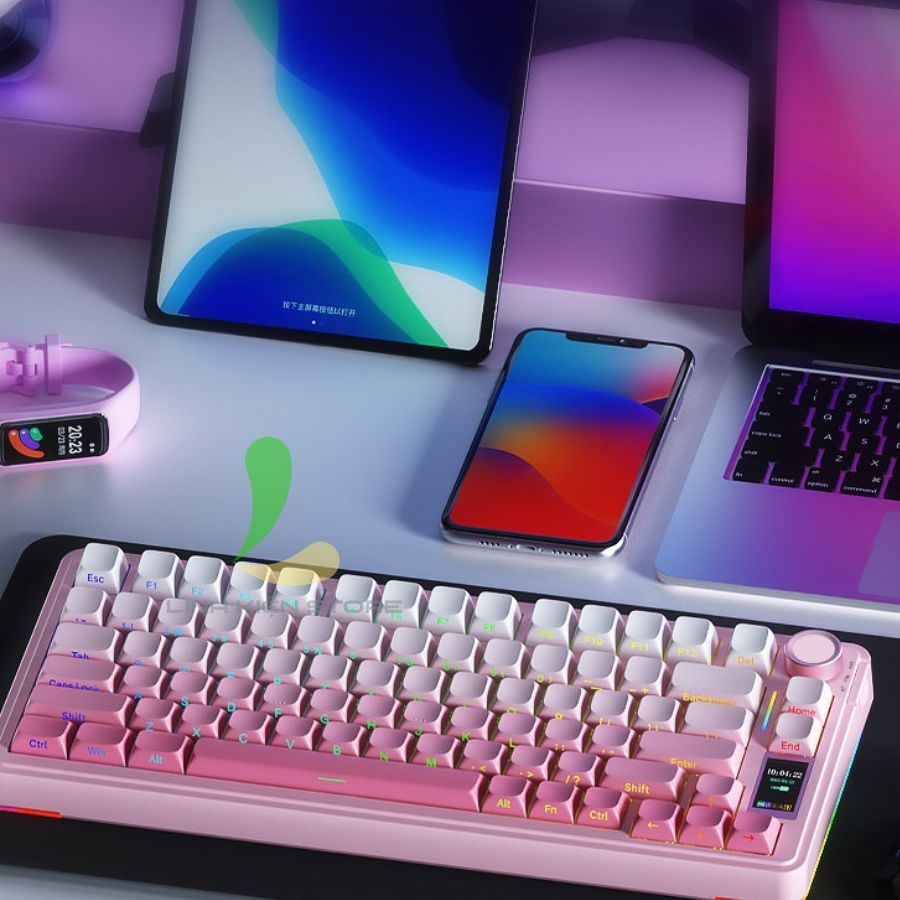 Bàn Phím Cơ Bluetooth HOSAN AULA S75 Pro Kết Nối 3 Chế Độ, Màn Hình Led 1.14 inch Và Núm Xoay | BigBuy360 - bigbuy360.vn