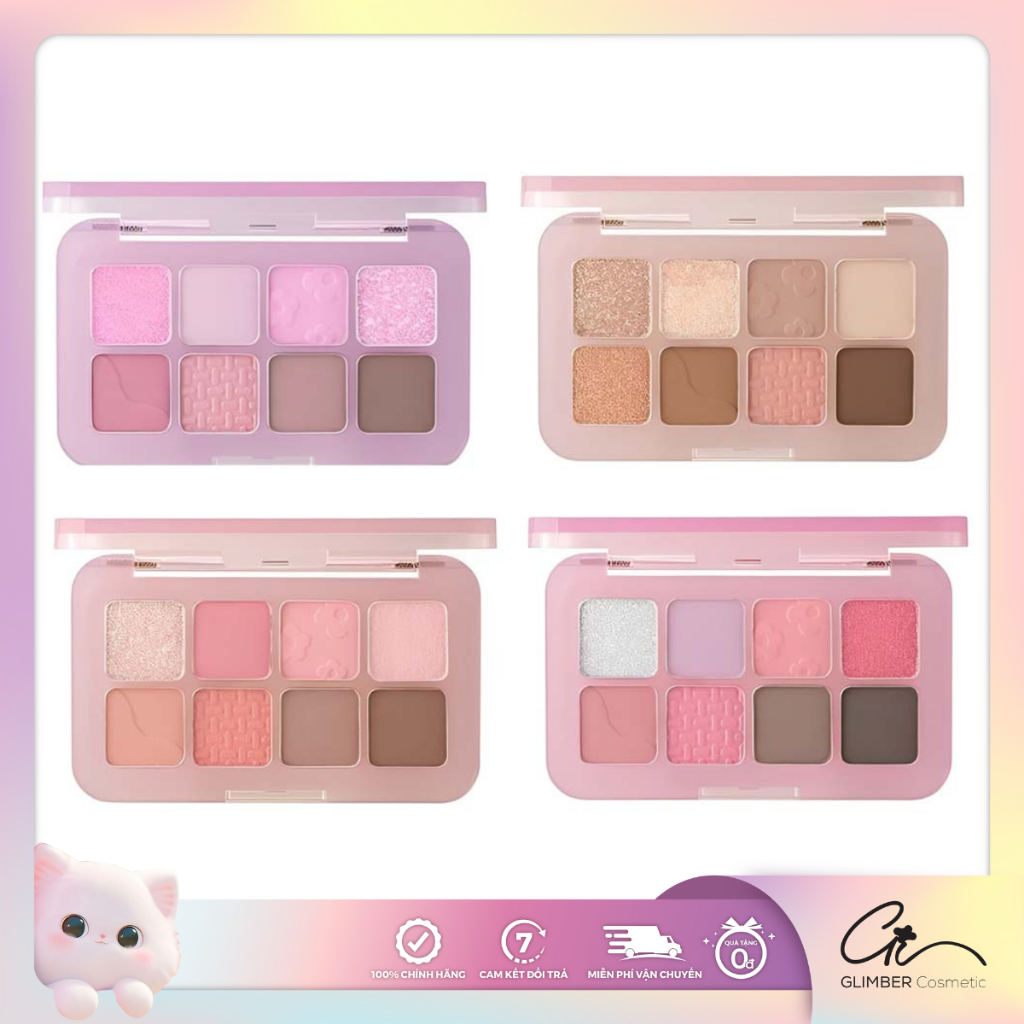 Bảng Phấn Mắt 8 Ô Odbo Mood Collector Eye Pallet OD2030 7.2gr - Nhiều Màu Dễ Thương, Mịn Lì, Dễ Tán