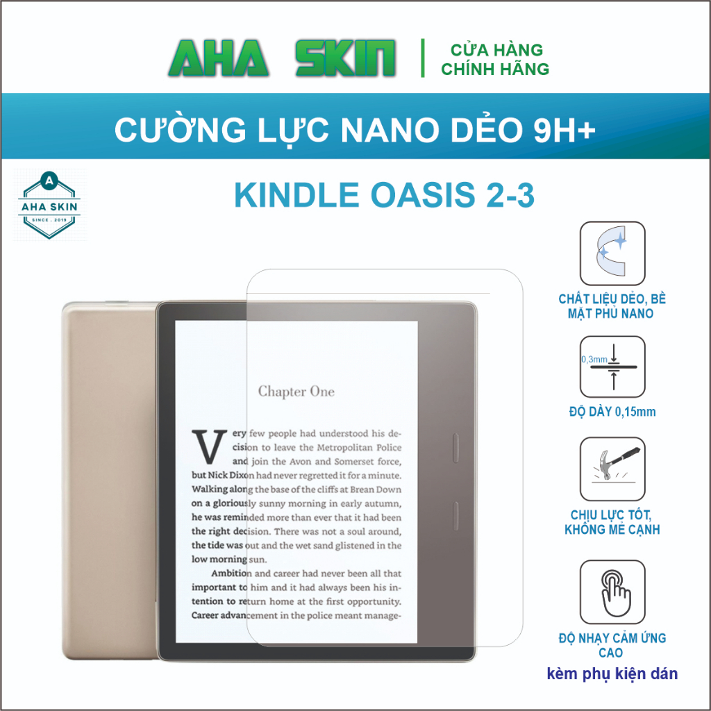Cường lực Kindle Oasis 3, Kindle Oasis 2, Máy đọc sách Kindle Oasis 3, Kindle Oasis 2.