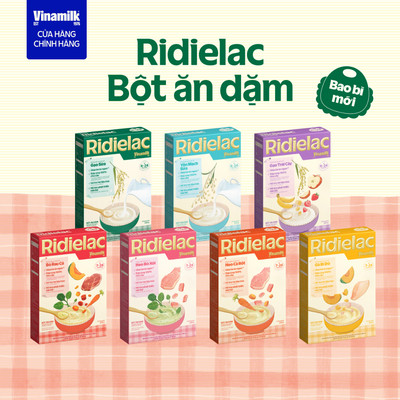 [Bao Bì Mới- Chọn Vị] Hộp giấy Bột ăn dặm Vinamilk Ridielac 200g