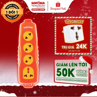  Ổ Cắm Điện Siêu Tải SOPOKA Lỗ Cắm Chéo 6000W Chịu Tải Cao Chống Va Đập Chịu Nhiệt Cao Cân Mọi Loại Phích Cắm Dây dài 3M 