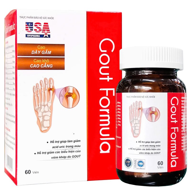 Gout Formula- Hỗ trợ giảm acid uric trong máu, giảm các biểu hiện của viêm khớp do gout